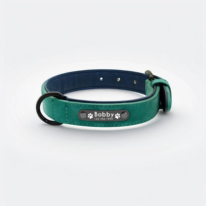 Personalized PU Leather Dog Collar