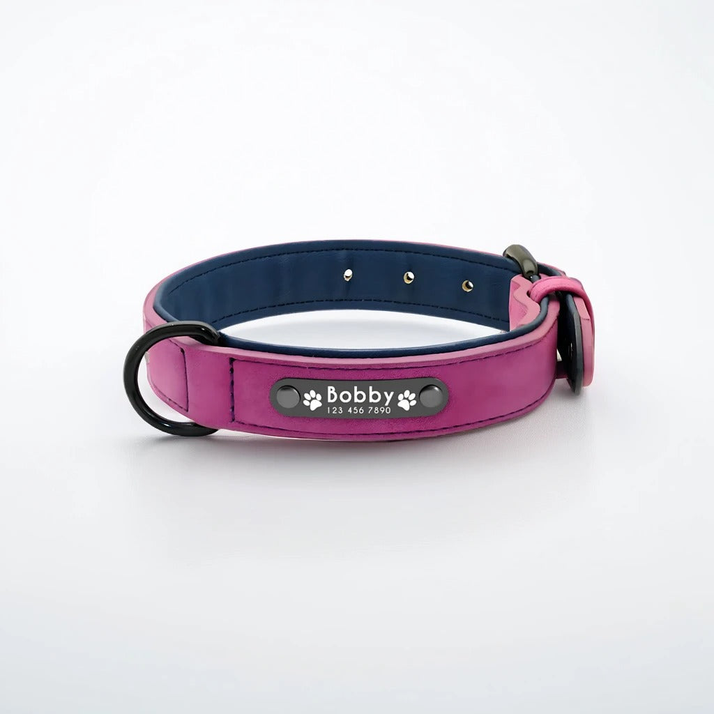 Personalized PU Leather Dog Collar