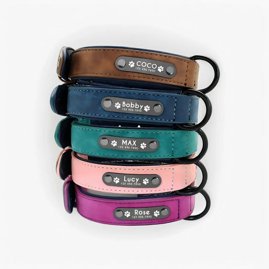 Personalized PU Leather Dog Collar