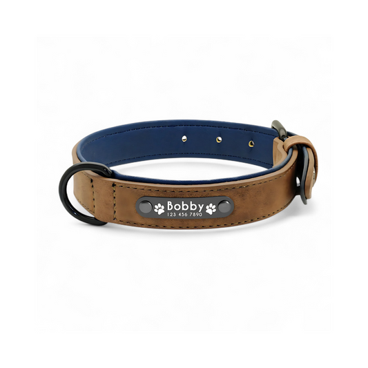 Collar para Perros Personalizados | Collar de Cuero Suave para Perros 