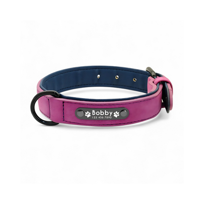 Collar para Perros Personalizados | Collar de Cuero Suave para Perros 