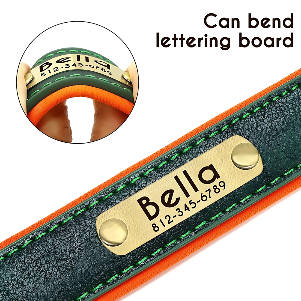 Personalized Dog Collar - PU Leather